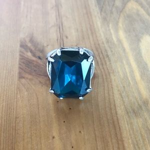 Blue Gem Ring. Silver Chloe + Isabel